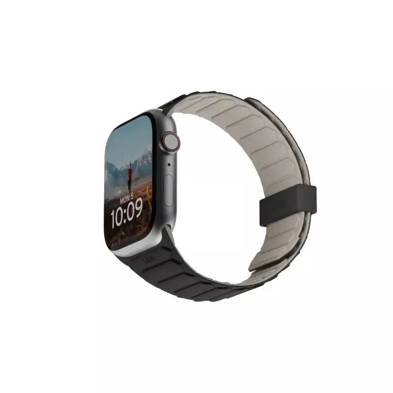Urban Armor Gear Pathfinder correa de silicona para Apple Watch, negro/titanio