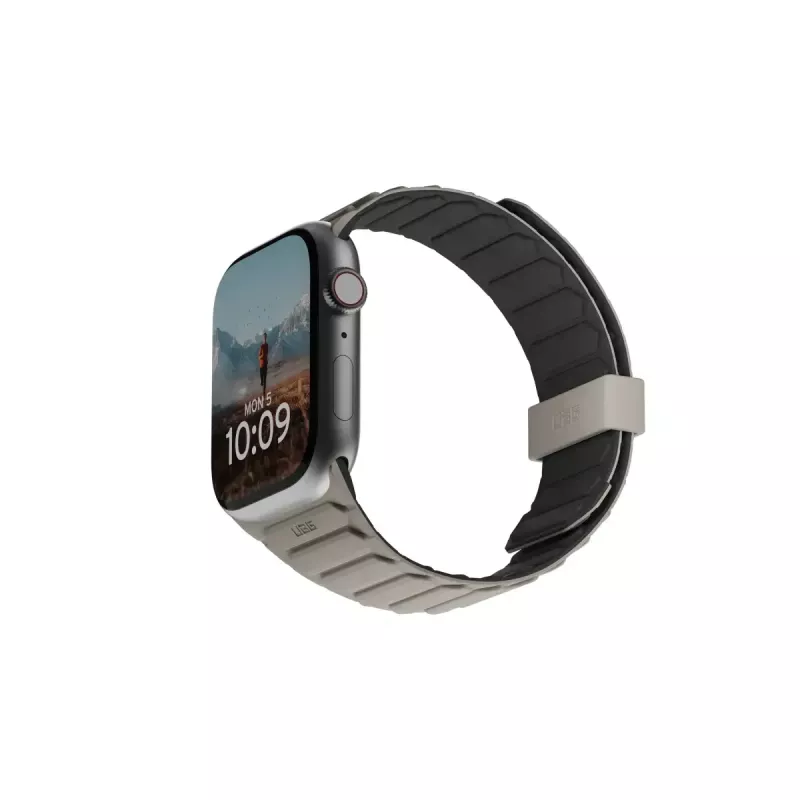 Urban Armor Gear Pathfinder correa de silicona para Apple Watch, negro/titanio