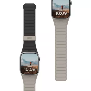Urban Armor Gear Pathfinder correa de silicona para Apple Watch, negro/titanio