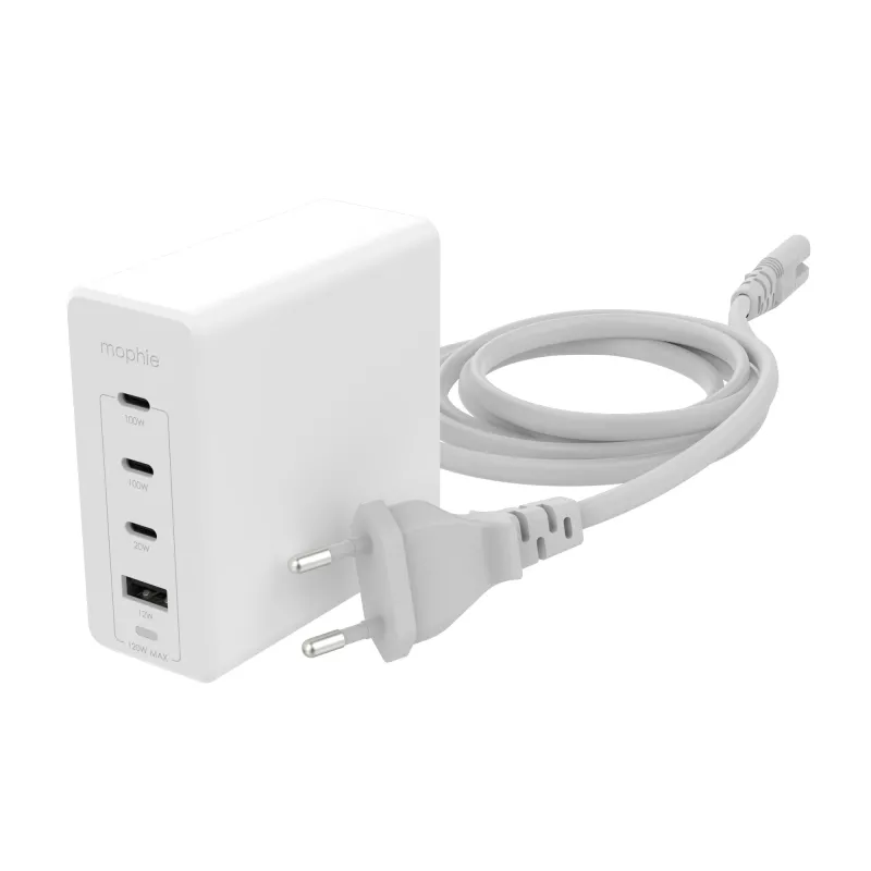mophie adaptador de pared accesorios USB-C-PD-HUB-120W-GAN blanco EU (3xUSBC + 1xUSBA)