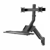 Soporte de pared doble para monitor MACLEAN MC-633 con pistón de gas para monitores de 17