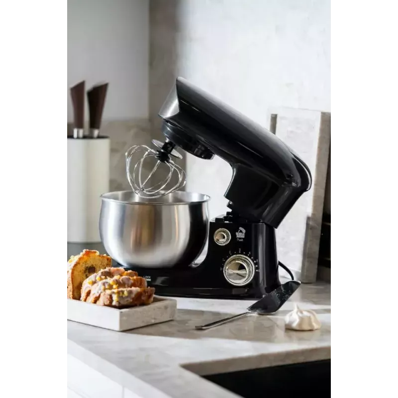 Robot de cocina Adler AD 4226b — 700 W (máx. 1200 W), bol de acero inoxidable de 3 L, 6 velocidades, batidor planetario