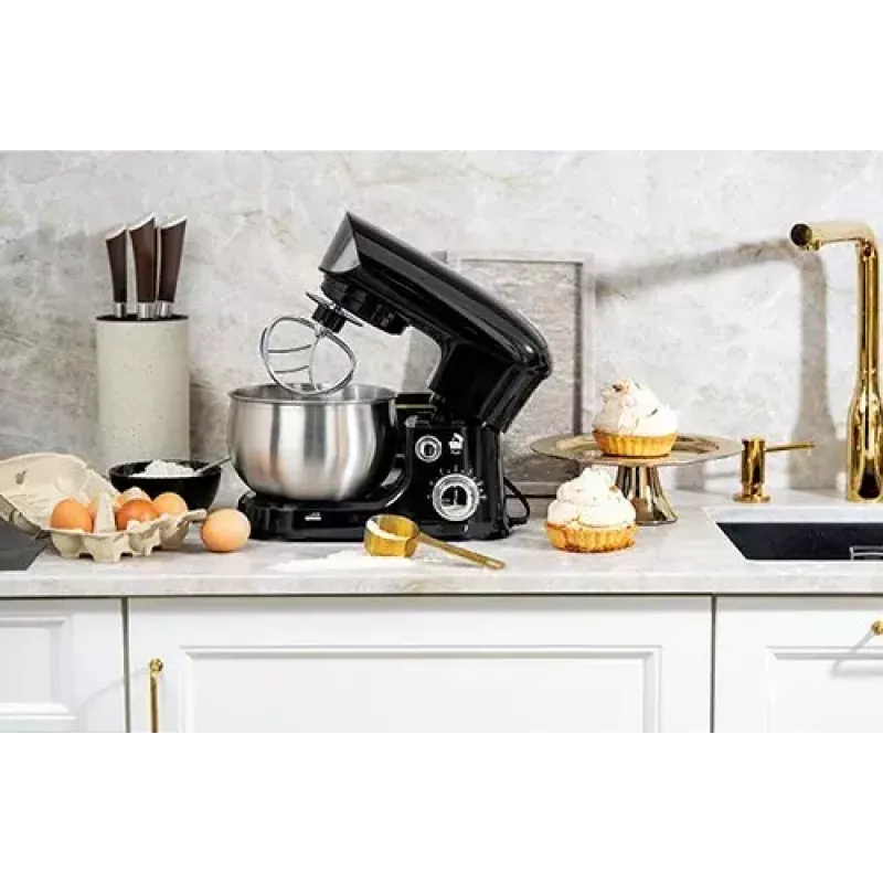 Robot de cocina Adler AD 4226b — 700 W (máx. 1200 W), bol de acero inoxidable de 3 L, 6 velocidades, batidor planetario