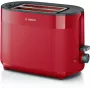 Tostadora Bosch TAT2M124 — 2 rebanadas 950 W, roja, centrado del pan, descongelación, elevación