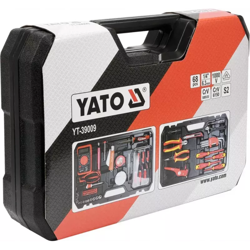 Juego de herramientas de mecánico Yato YT-39009 — juego de 68 piezas, accionamiento 1/4