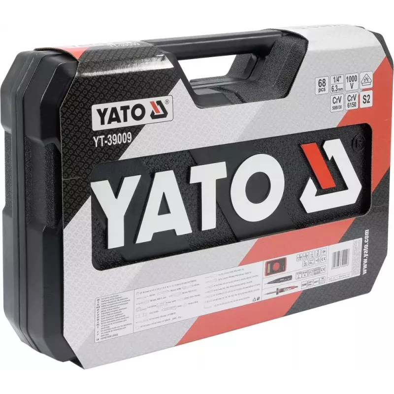 Juego de herramientas de mecánico Yato YT-39009 — juego de 68 piezas, accionamiento 1/4