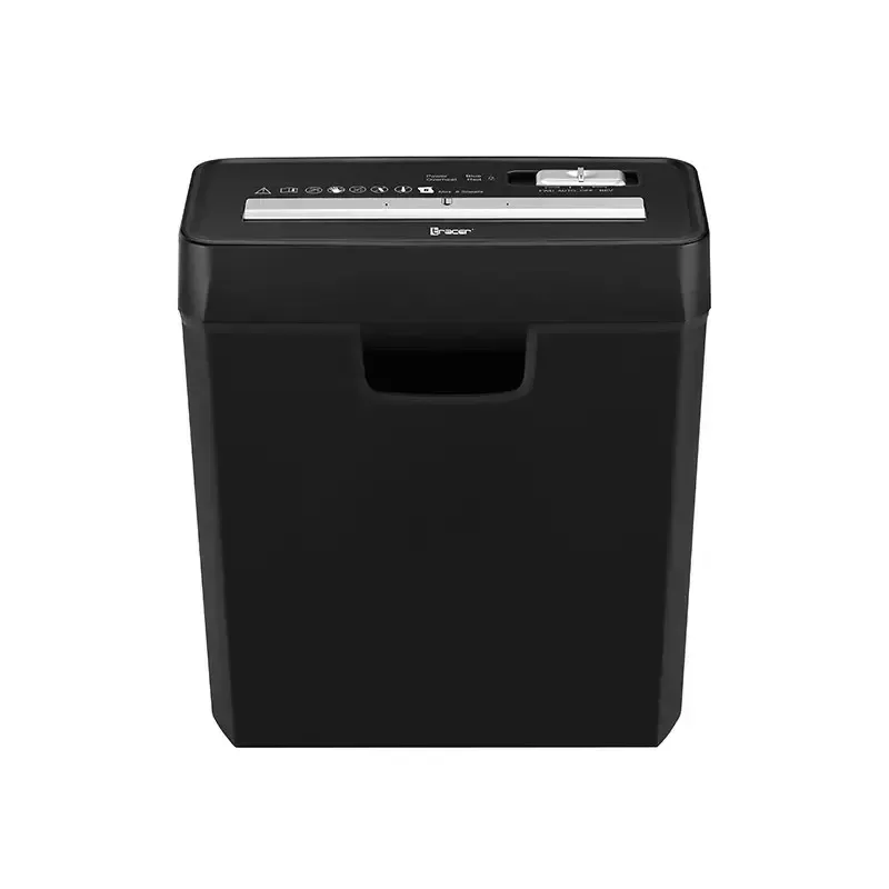 Destructora de documentos TRACER Edge10L corte cruzado, capacidad 10 hojas, corte 6 mm, depósito 10 L, negra