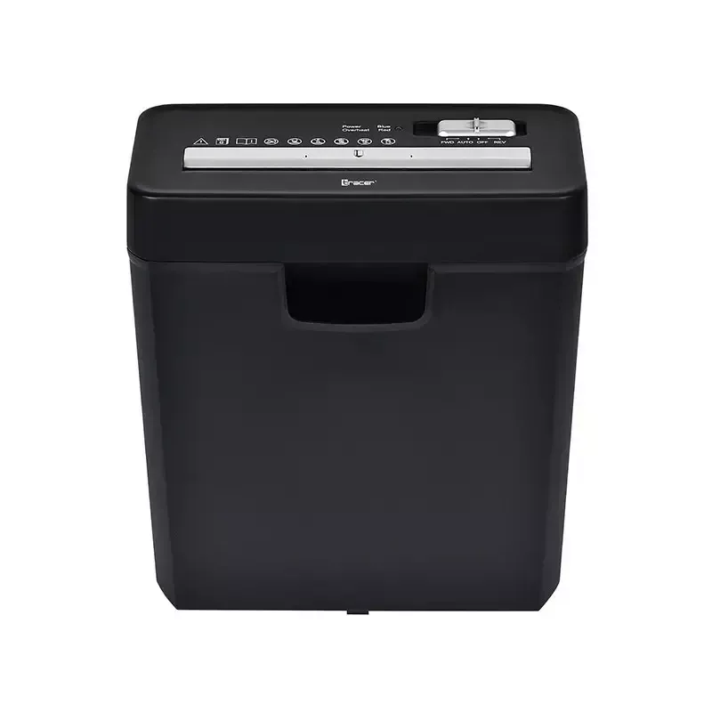 Destructora de documentos TRACER Edge10L corte cruzado, capacidad 10 hojas, corte 6 mm, depósito 10 L, negra
