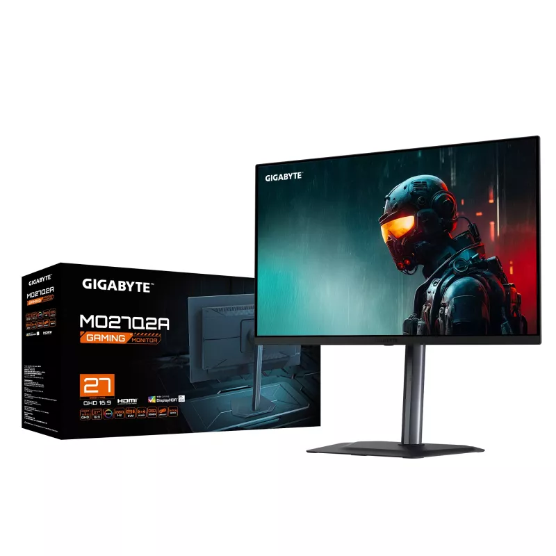 GIGABYTE MO27Q2A 27 inch OLED 2K QHD monitor gaming - 2560 x 1440, 280Hz, 0,03ms, 250 cd/m², FreeSync Premium Pro, DisplayHDR True Black 400, HDMI 2.1, Displayport 1.4