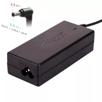 Fuente de alimentación para portátil Akyga AK-ND-01 19 V / 3,42 A, 65 W, conector 5,5 x 2,5 mm, para Asus / Toshiba / Lenovo