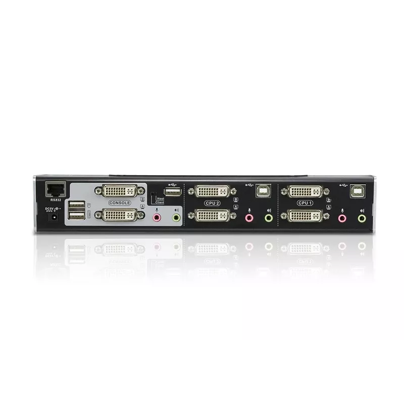 Switch KVM ATEN 2 puertos USB DVI Dual-View con audio y hub USB 2.0 (cables KVM incluidos)