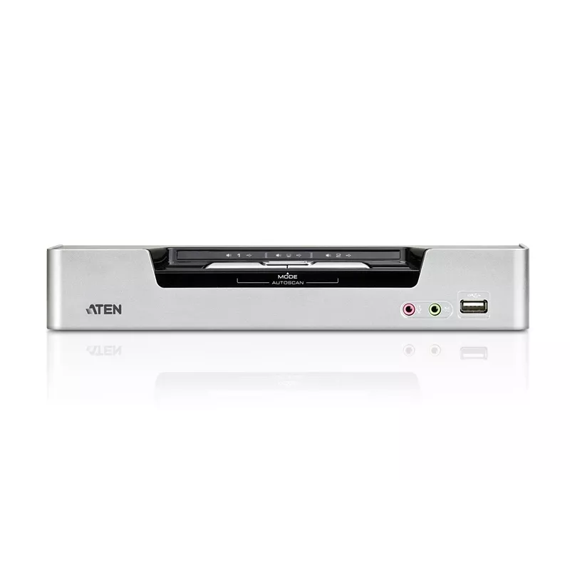 Switch KVM ATEN 2 puertos USB DVI Dual-View con audio y hub USB 2.0 (cables KVM incluidos)