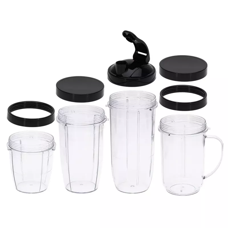 Batidora de vaso Adler AD 4084 Smoothie Set — 500 W (máx. 1200 W), jarra de cristal 0,7 l, recipiente extraíble, negra