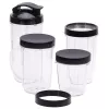 Batidora de vaso Adler AD 4084 Smoothie Set — 500 W (máx. 1200 W), jarra de cristal 0,7 l, recipiente extraíble, negra