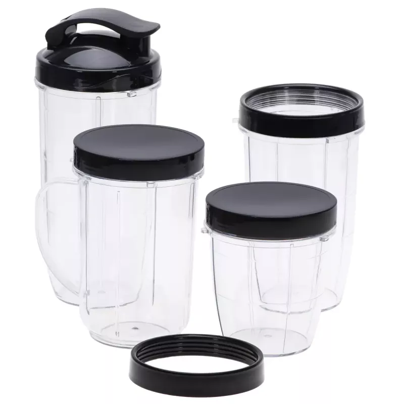 Batidora de vaso Adler AD 4084 Smoothie Set — 500 W (máx. 1200 W), jarra de cristal 0,7 l, recipiente extraíble, negra