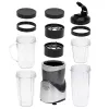 Batidora de vaso Adler AD 4084 Smoothie Set — 500 W (máx. 1200 W), jarra de cristal 0,7 l, recipiente extraíble, negra