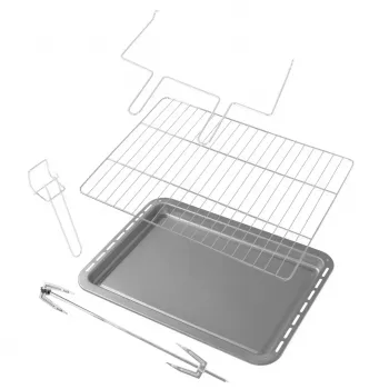 Mini horno Adler AD 6030 — 30 L / 1500 W, temporizador mecánico, asador giratorio, 230 °C, independiente, negro