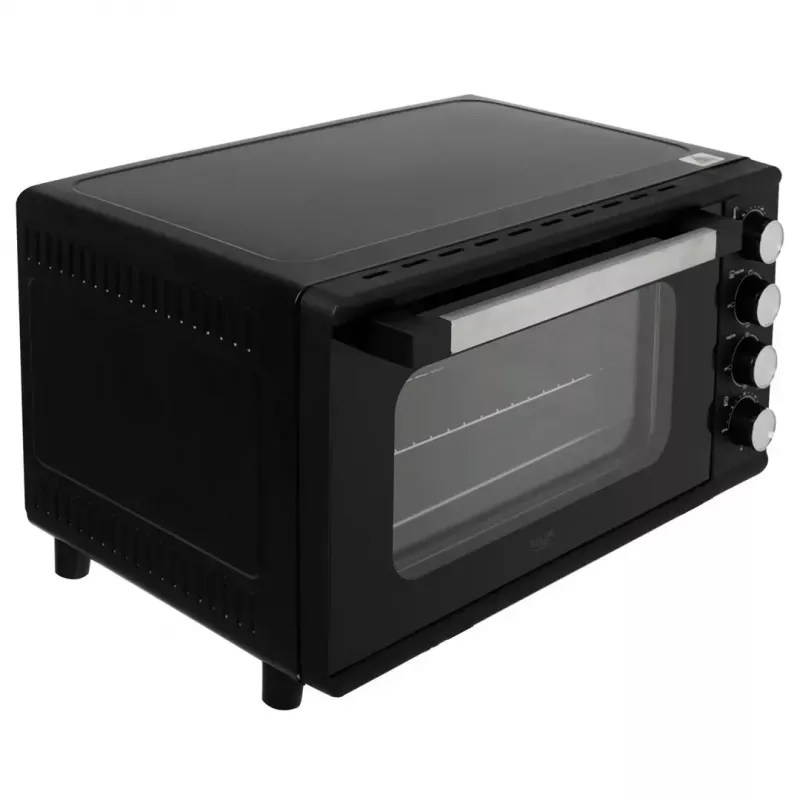Mini horno Adler AD 6030 — 30 L / 1500 W, temporizador mecánico, asador giratorio, 230 °C, independiente, negro