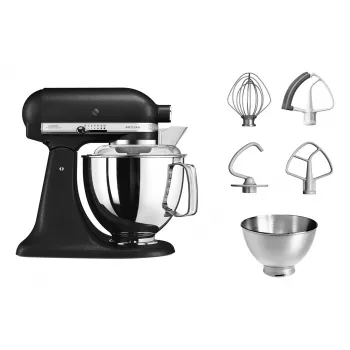 Batidora de pie KitchenAid Artisan 300 W negra