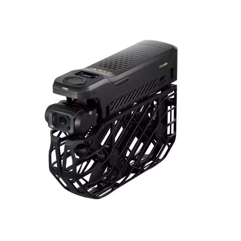 Dron HOVERAir X1 ProMax — 4 rotores, cámara de 48-MP, vídeo 7680×4320, 16,6 m/s, 1000 m de alcance, 1920 mAh, 64 GB de almacenamiento interno, negro