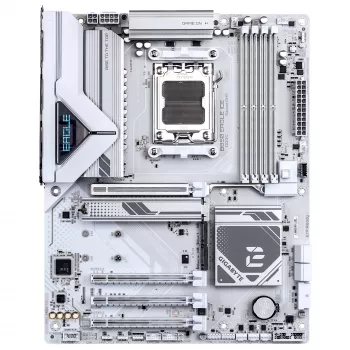 Placa base GIGABYTE B850 EAGLE ICE - CPU AMD Ryzen serie 9000, VRM digital de 8+2+2 fases, hasta 8200MHz DDR5 (O.C), 1xPCIe 5.0 + 2xPCIe 4.0 M.2, 2.5 GbE LAN, USB 3.2 Gen 2