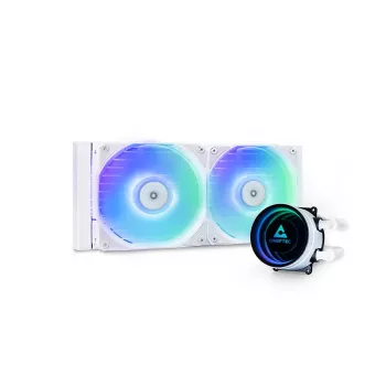 Refrigeración líquida todo en uno CHIEFTEC ICEBERG 240-RGB-W – radiador de 240 mm, 2 ventiladores RGB de 120 mm, blanco