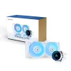 Refrigeración líquida todo en uno CHIEFTEC ICEBERG 240-RGB-W – radiador de 240 mm, 2 ventiladores RGB de 120 mm, blanco