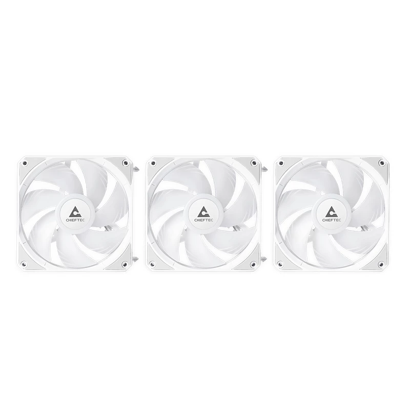 Refrigeración líquida todo en uno CHIEFTEC CLC-360-RGB-W — radiador de 360 mm, 3 ventiladores RGB de 120 mm, blanco, tubos de 40 cm