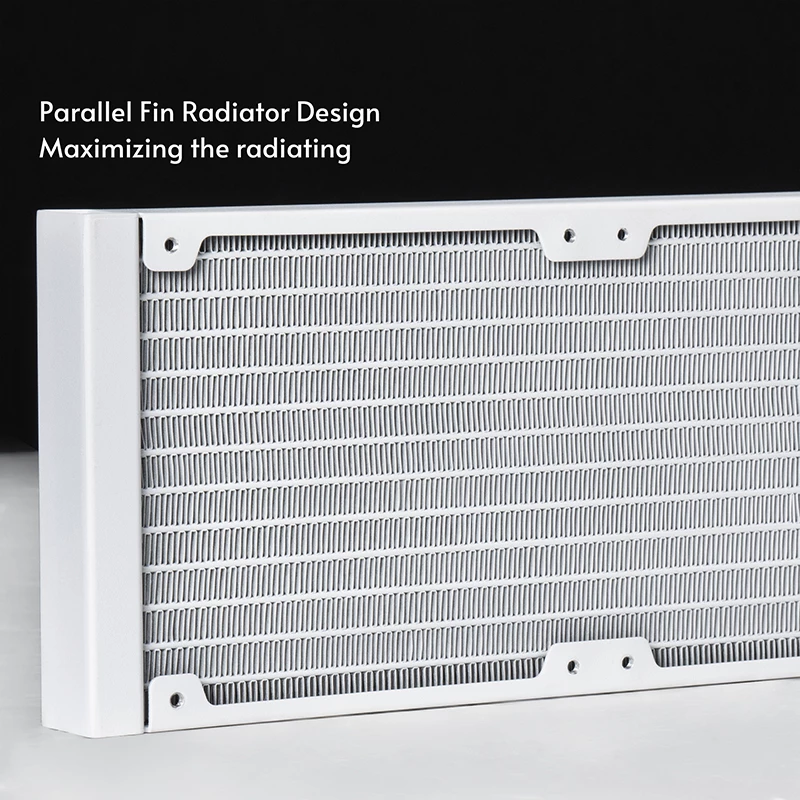 Refrigeración líquida todo en uno CHIEFTEC CLC-360-RGB-W — radiador de 360 mm, 3 ventiladores RGB de 120 mm, blanco, tubos de 40 cm