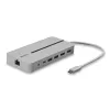Estación de acoplamiento mini USB-C Lindy DST-Mx Duo para portátil/MacBook con doble pantalla (4K) y carga pass-through de 100 W