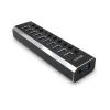 Hub USB 3.0 Lindy 10 puertos con interruptores de encendido/apagado