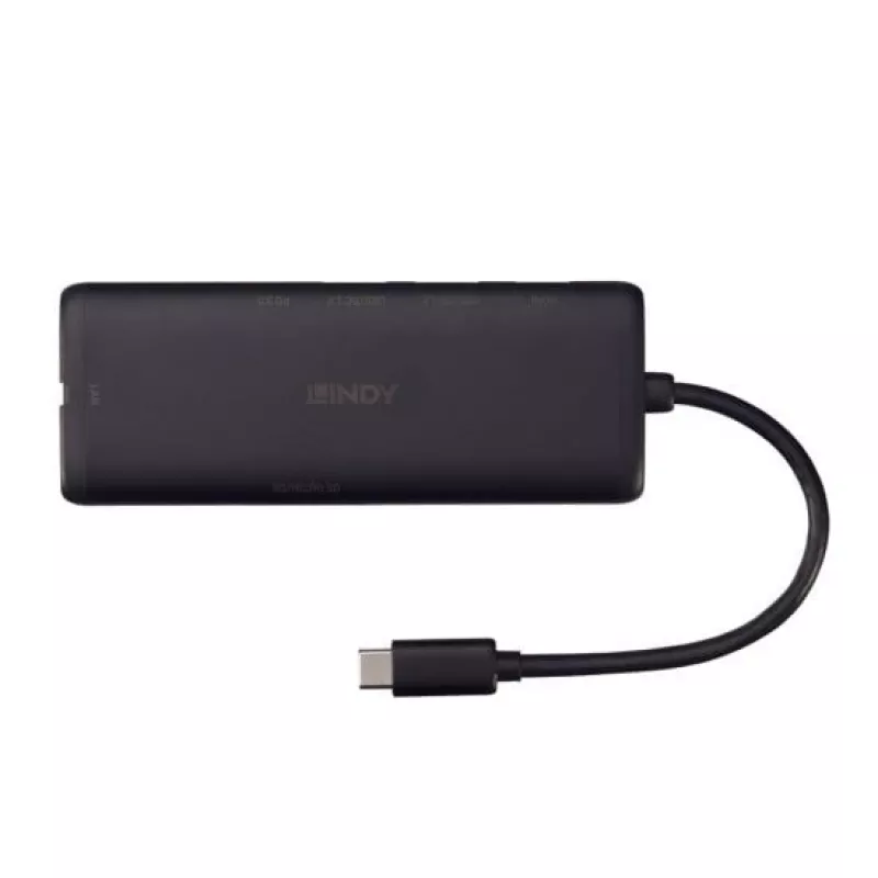 Estación de acoplamiento mini USB-C para portátil Lindy DST-Mini con soporte 4K y carga pass-through de 100W