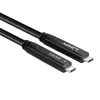 Cable híbrido USB 3.2 Gen 1 y DP 1.4 Tipo C Lindy 10m, 10 m, USB C, USB C, USB 3.2 Gen 1 (3.1 Gen 1), negro