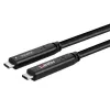 Cable híbrido USB 3.2 Gen 1 y DP 1.4 Tipo C Lindy 10m, 10 m, USB C, USB C, USB 3.2 Gen 1 (3.1 Gen 1), negro