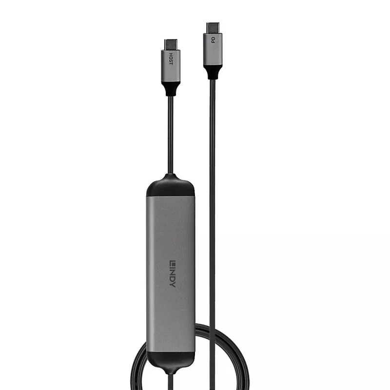 Estación de acoplamiento micro USB-C para portátil Lindy DST-Micro 140 con soporte 4K y cable de carga de 1,4 m 60W