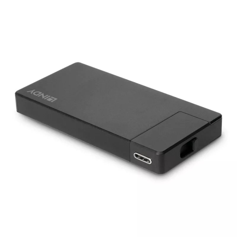 Estación de acoplamiento micro USB-C para portátil Lindy DST-Micro con soporte 4K y carga pass-through de 100W