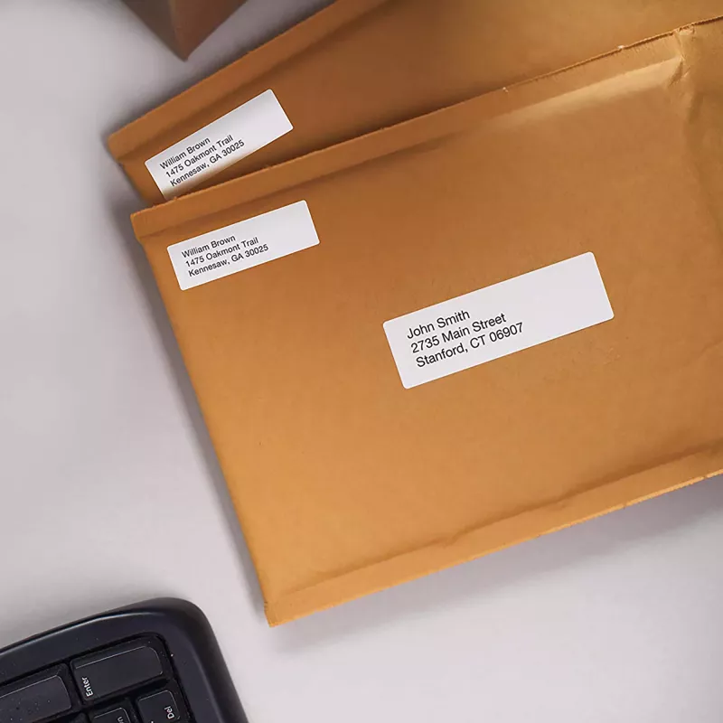 Etiquetas de devolución DYMO Authentic LabelWriter | 25 mm x 54 mm | Autoadhesivas | 12 rollos con 500 etiquetas Easy-Peel cada uno (6.000 unidades) | para impresoras de etiquetas LabelWriter | Fabricadas en Europa