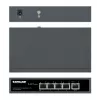 Intellinet Switch Gigabit 5 puertos con PoE Passthrough, un puerto PD PoE IEEE 802.3bt (PoE++ / 4PPoE) con consumo de 95 W, cuatro puertos PSE PoE, presupuesto PoE de hasta 65 W, salida conforme a IEEE 802.3at/af, sobremesa, opción de montaje en pared