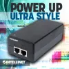Intellinet Inyector Gigabit Ultra PoE+, 1 puerto de 60 W, conforme a IEEE 802.3bt e IEEE 802.3at/af, carcasa de plástico