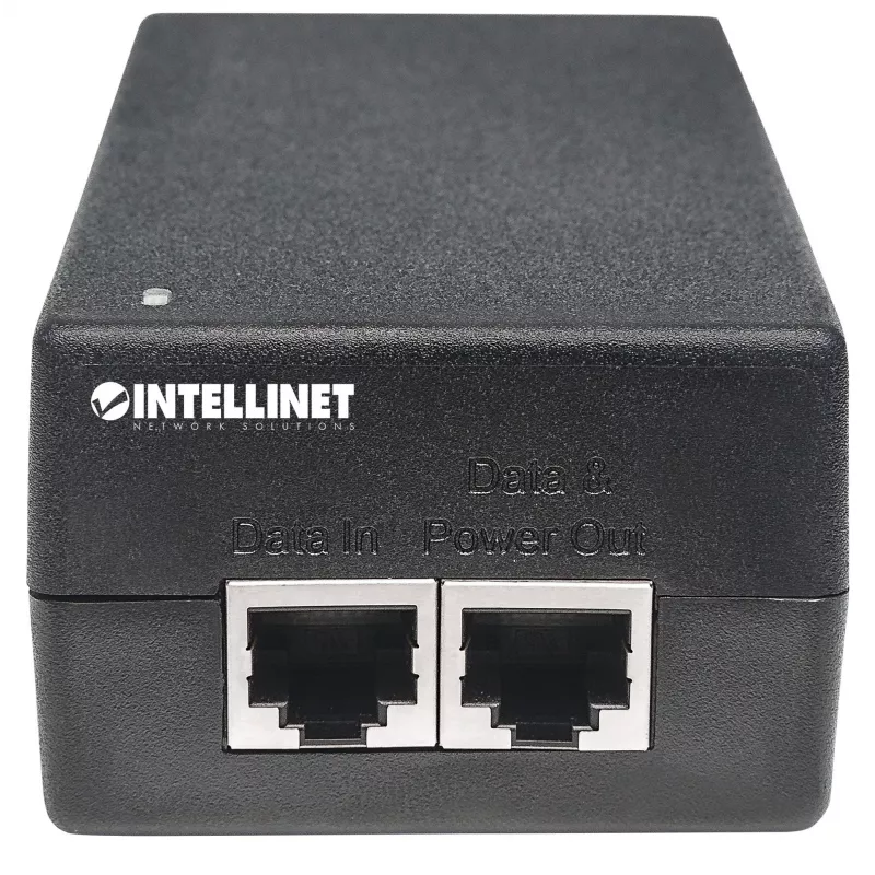 Intellinet Inyector Gigabit Ultra PoE+, 1 puerto de 60 W, conforme a IEEE 802.3bt e IEEE 802.3at/af, carcasa de plástico