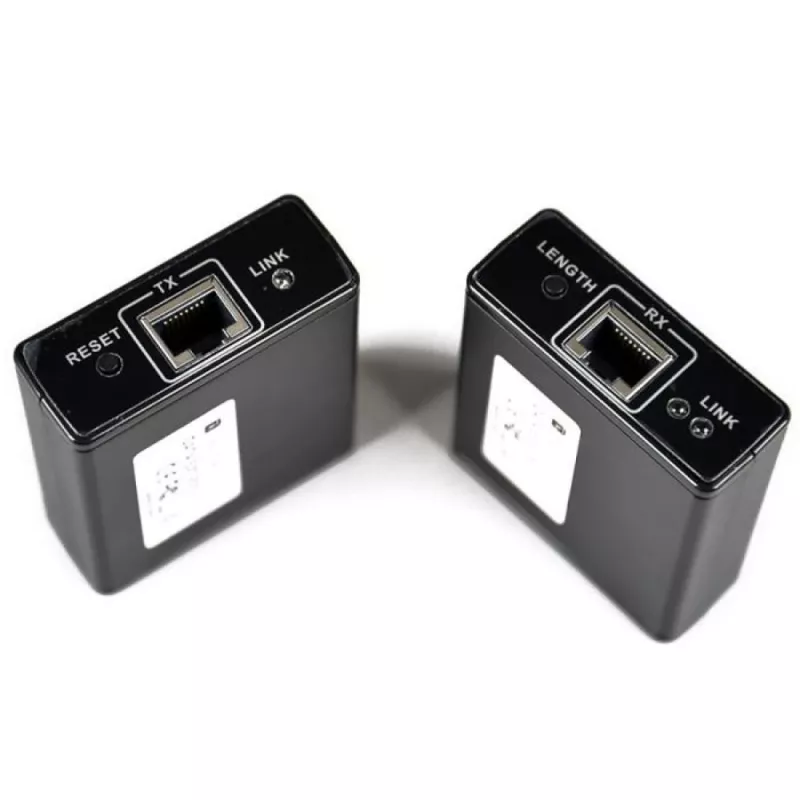 Emisor y receptor AV TECHLY IDATA EXT-E70 — extensión HDMI por cable Cat6/6a/7, Full HD 1920x1080, 60 m, 10,2 Gbit/s, HDCP, negro