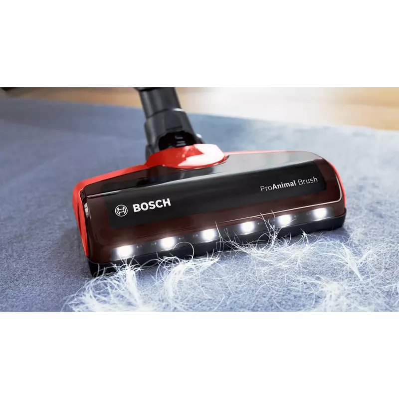 Bosch BBS711ANM Aspirador escoba/eléctrico batería en seco sin bolsa 0,3 L negro, rojo, acero inoxidable