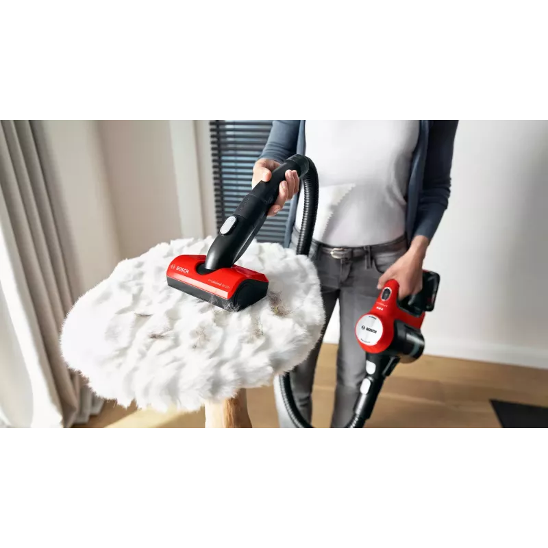 Bosch BBS711ANM Aspirador escoba/eléctrico batería en seco sin bolsa 0,3 L negro, rojo, acero inoxidable