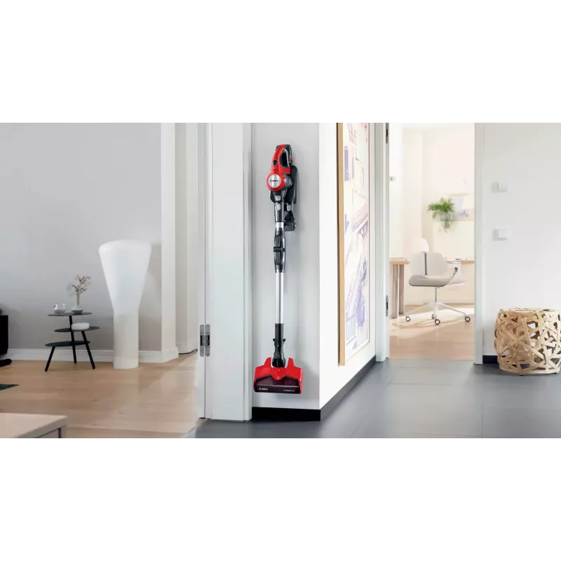 Bosch BBS711ANM Aspirador escoba/eléctrico batería en seco sin bolsa 0,3 L negro, rojo, acero inoxidable