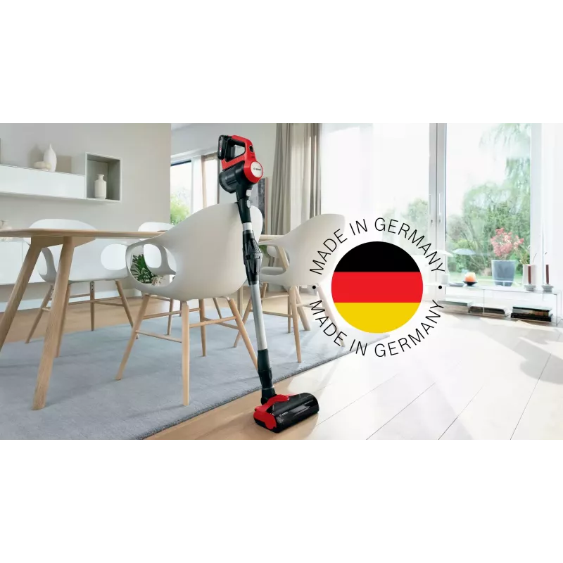 Bosch BBS711ANM Aspirador escoba/eléctrico batería en seco sin bolsa 0,3 L negro, rojo, acero inoxidable