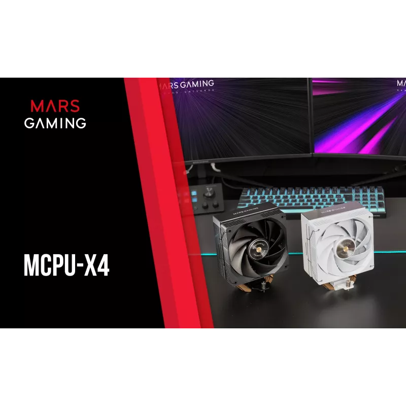 Mars Gaming MCPU-X4 Disipador de CPU por aire 12 cm negro 1 ud.