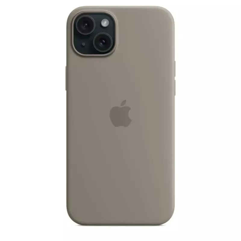 Apple Funda de silicona con MagSafe iPhone 15 Plus color arcilla