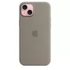 Apple Funda de silicona con MagSafe iPhone 15 Plus color arcilla