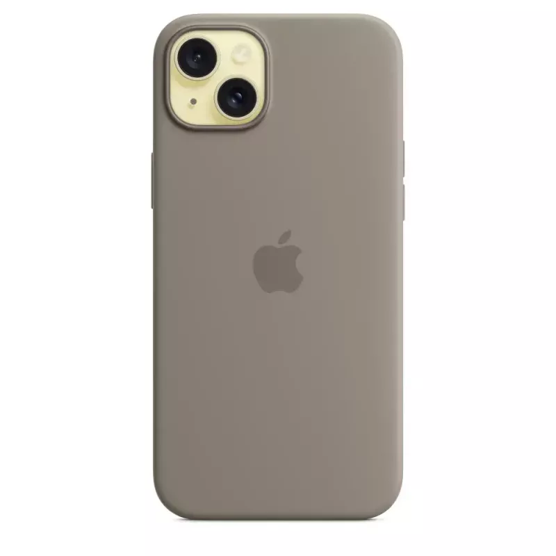 Apple Funda de silicona con MagSafe iPhone 15 Plus color arcilla