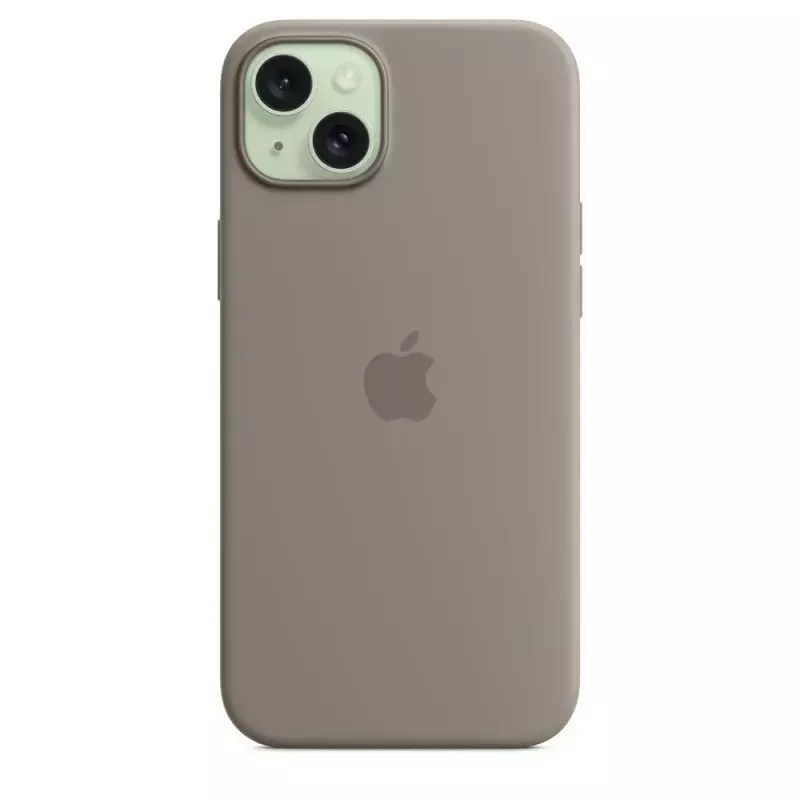 Apple Funda de silicona con MagSafe iPhone 15 Plus color arcilla